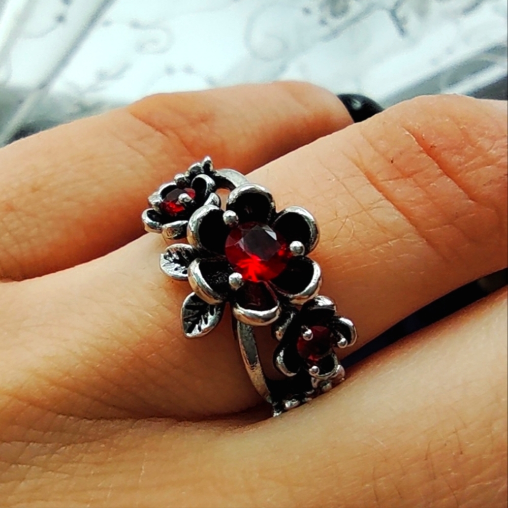 Vintage Silver event party simple finger decorative ring